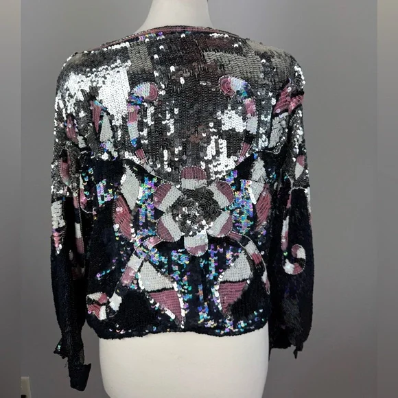 Vintage 1980s Kavita Sequin & Beaded Tunic
